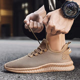 Summer Breathable Sports Shoes Luxury Men's Casual Walking Shoes Lightweight Fashion Lace-Up Comfortable Running