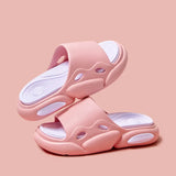 Unisex Thick Platform Slippers Women 2024 Summer Mixed Color Non Slip Slides Woman Outdoor Beach Flip Flops Couple Shoes