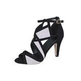 Summer New Color-blocking Buckle Large Fish Mouth Open Toe Sandals Female Sexy Fashion Comfortable High Heels