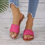 Flat Bottom Color Leopard-Print Slippers Women Wearing Candy Light Beach Cold