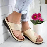 Breakj Women's Slope And Thick Bottom Clip Slippers Pure Color Fashion Slope And Slippers Women's Beach