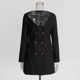 Spring 2025 New Fashion Design Sense V-Character Temperament Elegant Private Clothes Famous Small Fragrant Style Dress Dress