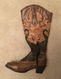 2021 Brand Top Quality Chunky Heel Embroidery Western Boots For Women Cowboy Casual Work Rivet Riding Boots