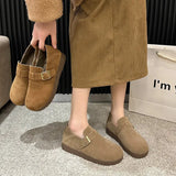 Breakj Shoes Women's All-Inclusive 2025 New Buckle Lazy Shoes Bean Shoes Breathable Spring