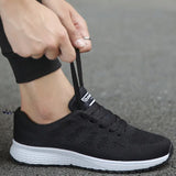 Women's Sneakers Fashion Summer Women Flat Shoes Soft Sole Breathable Woman Vulcanize Shoes Soild Color Lace Up Zapatos