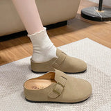 Breakj Shoes Baotou Half Slippers Women's Spring 2025 New Leisure Fashion Trend With Thick Soles Half Drag Women's