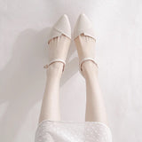 Version Wild Thick with Pointed Single Shoes Fashion Comfortable High Heels Trend Sexy High Heels Wedding Shoes