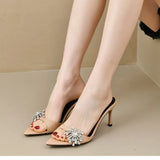 Breakj Slippers Thin Heel New Sexy Non-Tired Women's Shoes Yu Sister Wind High Heels Half