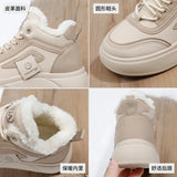 Breakj Winter Small White Shoes New Korean Version Ins Schoolgirls Heighten Board Shoes Casual Cotton Shoes