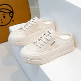 Breakj 2025 New One Foot Pedal Sandals Women Wear Ins Tide Thick Platform Sandals Casual Beach Shoes Street