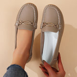 Breakj Spring And Autumn Single Shoes Women's Mother Shoes Women's Anti-Slip Soft-Soled Bean Shoes Slopes And Large-Size Casual Women's
