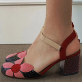 Sexy Party High Heels White Pumps Square Heels Women's Shoes New Fashion Casual Point Toe Buckle Strap Square