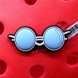 PVC Croc Shoe Charms NEW Sunglasses Sunrise Sun Lightning Shoes Decorations Accessories for Jibz Kids Party Gifts