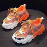New Women Shoes Comfortable Breathable Casual Shoes Autumn Women's Lace-up Color Matching Non-slip Wear-resistant