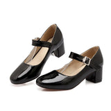 2021 Autumn Mary Jane Women's Pumps Shoes Loafers Leather Vintage Japanese Style Girls Student College Costume Casual