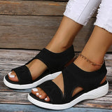 Woman Summer 2022 Stretch Fabric Summer Sandalias Mujer Low Heels Flat Shoes For Women Casual Slip On Luxury