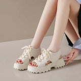 Breakj Sports Sandals Women 2025 Summer New Korean Version Of The Pine Cake Thick-Sed Fashion Casual Fish Mouth