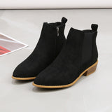 Breakj Fashion Autumn And Winter Large Size Thick High Heel Short Leg Set Foot Martin Boots