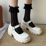 Lolita Shoes Women Japanese Mary Jane Shoes Women Vintage Girls Students JK Uniform High Heel Platform Shoes Cosplay