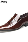 Men Classic Leather Shoes Business Pointed Toe Platform Loafers Work Men Dress Shoes New In Big Size Zapatos De Vestir