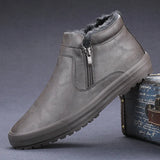 Breakj 9152 Winter Martin Boots Men's High-Help Leisure Trend With Leather Shoes Warm And Velvet Thick Cotton Shoes