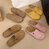 Breakj Burkan Slippers Women Wear 2025 Spring New Fashion Soft Base Lazy One Foot Pedal Half Slippers