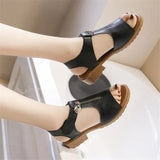 toe Hook loop sandals female 2019 new Summer shoes women Fashion Square heel Temperament wild Student Casual ladies