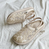 Women's Round Toe Flat Shoes Dress Comfortable Knitting Ballet Flat Casual Shoes Walking Flat Shoes Office Shoes Moccasins