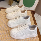 Size 35-40 Sneakers For Women Rela Leather High Heels Platform Shoes Women 2023 Fashion Pumps Baskets Luxury