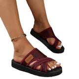 Breakj Summer Large-Size New Casual Women's Slippers Thick-Soled Women's Shoes Fish Mouth Anti-Slip Slippers