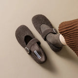Taut Buckle With Mary Jane Shoes 2025 Autumn And Winter New Light Mouth Single Shoes Hair