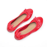 New Ladies Flat Shoes Soft Foldable Red Ballet Flats Shoes Women Pink Round Toe Classic Solid Dancing Shoes For