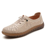 Breakj New Summer Single Shoes Lady Soft Soles Of The Year-Old Mother Shoes Women Pedal Casual Comfortable Small Leather