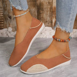 And Autumn 2025 New Flat-Hed Korean Version Of Single-Shoe Bean Shoes Round Head Pedal Soft Bottom Breathable Lazy Shoes