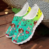 Doctor Print Women Sneakers Cosplay Shoes Slip On Light Mesh Shoes Slip-On Breathable Flats Zapatos planos