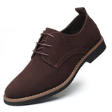 Men's Nubuck Leather Casual Shoes Multicolor Men's Leather Shoes Suede Fashion Trend Large Size Men's Single Shoes