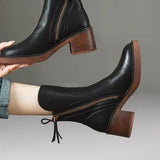 and Winter New Women's Shoes 2023 Versatile Style Retro Hong Kong Ankle Boots High Heels Women's Fashion Boots
