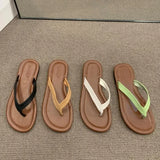 Bottom Summer Out Of The Foot Flip-Flops Women's Shoes Wearing 2025 New Summer Beach Cool