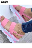 Women Sandals Summer Platform Sandals Wedges Shoes 2023 New Sandalias Mujer Lightweight Soild Color Open Toe Sandals for