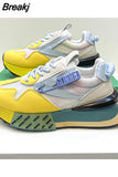 Women's Sneakers With Platform Tennis Female Korean Ladies Shoes Thick Sole Trainers Fashion Heels Mesh 2023 Casual Summer