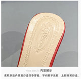 Crystal Clear Transparent Slippers Female Shoes Middle Heels Comfortable New Summer Women Shoes Woman Fashion Cool Mules