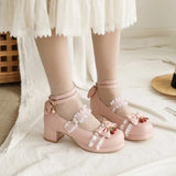 Girls Lolita Shoes Japanese Fairy Princess Cosplay Mary Janes Pumps High Heel Vintage Sweet Kawaii Daughter 2020 Autumn New