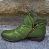2019 Autumn Winter Retro Women Boots Fashion Genuine Leather Ankle Boots Cross Strappy Vintage Zapatos De Mujer Wram