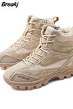 Military Boots Men Genuine Leather US Army Hunting Trekking Camping Mountaineering Winter Work Shoes Zapatos