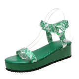 New Summer Comfortable Non-Slip Platform Wedges Open Toed Wedges Roman Women's Sandals Shoes Buckle Strap Sandalias De