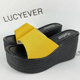 Platform Wedges Women's Slippers Summer 2024 Open Toe High Heeled Sandals Woman Casual Plus Size Outdoor Beach Shoes