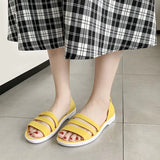 Women Summer Flat Sandals 2022 Open-Toed Slides Slippers Candy Color Casual Beach Outdoot Female Ladies Jelly