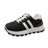 Breakj Women's Shoes With Striped Sneakers In The Autumn Of 2025 New Thick Soles Increase Not Tired Feet Old Shoes Couples Casual Aggan
