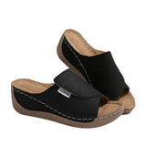 Breakj Thick-Bottomed Casual Slippers Women 2025 New Word Drag Simple Fashion Fish Mouth Slope And Lady Cold