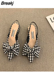 Sandals Women 2023 Summer Pointed Low Heel Sandals Women Fashion Baotou Thin Strap Sandals High Heels Sandalias De